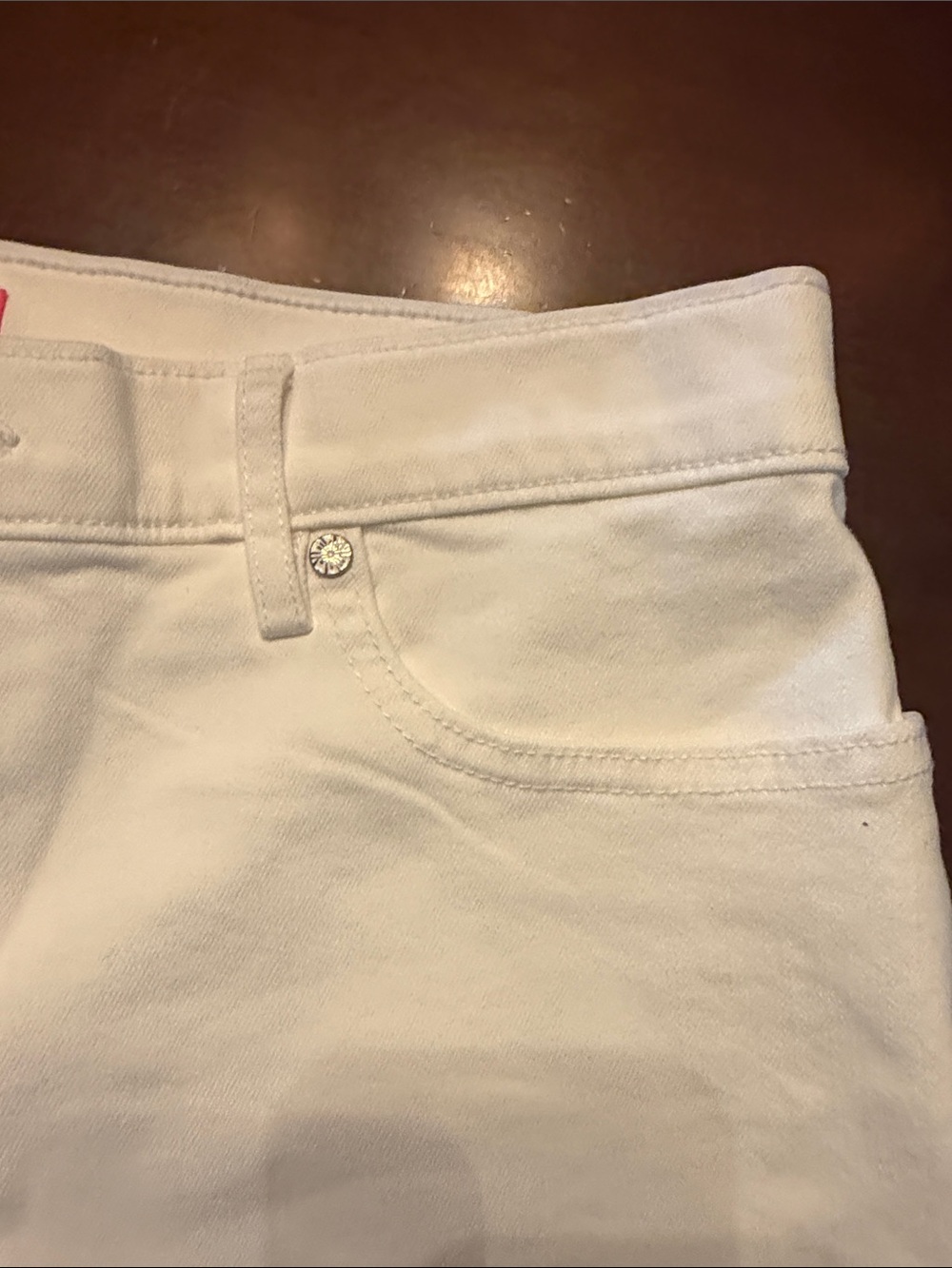 Lilly Pulitzer White Frayed Hem Denim Shorts NWT - Picture 9 of 11